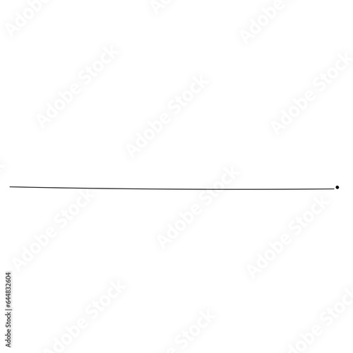 Line and full stop thin line illustration