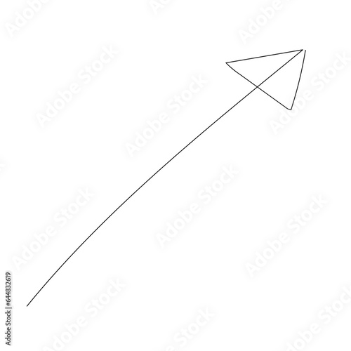 Line arrow thin line illustration