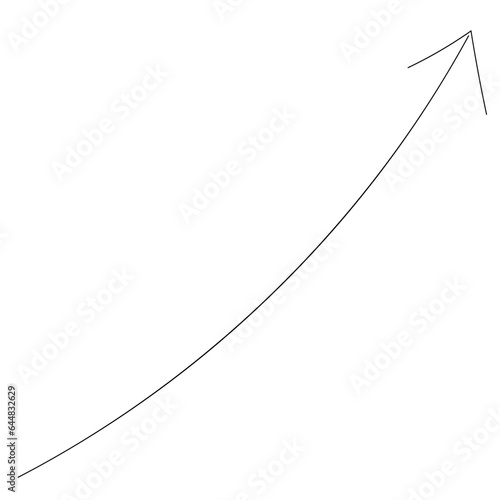 Line arrow thin line illustration