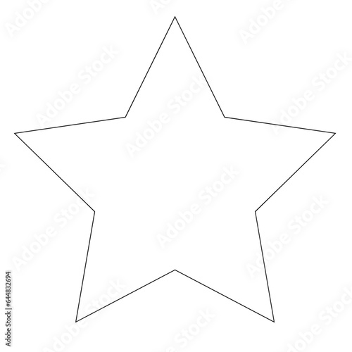 Star shape thin line illustration