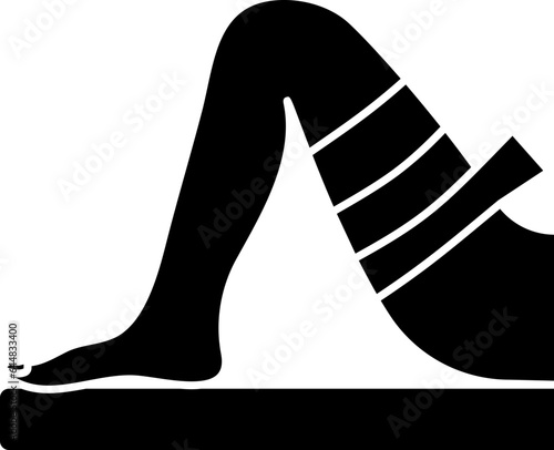 Black And White Saran Wrap Treatment Icon.