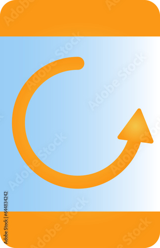 Orange And Blue Refresh Or Reload In Smarphone Screen Icon.