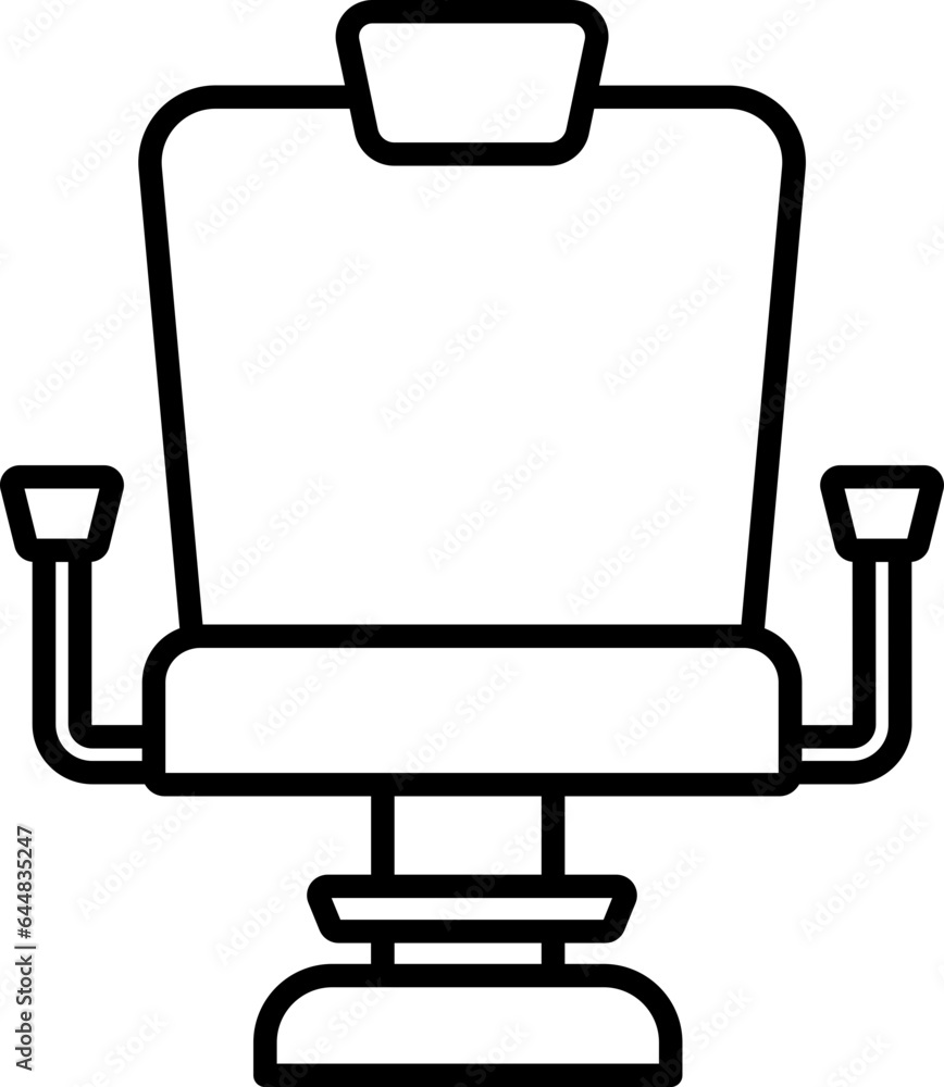 Isolated Chair Icon Or Symbol In Linear Style. Isolated Chair Icon Or Symbol In Linear Style.