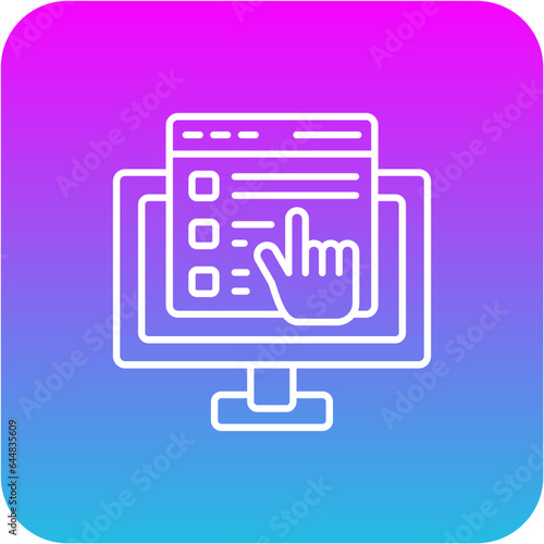 Obraz na płótnie Online Survey Icon