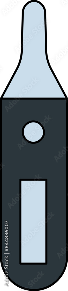 Illustration Of Thermometer Icon In Blue And Gray Color. Illustration Of Thermometer Icon In Blue And Gray Color.