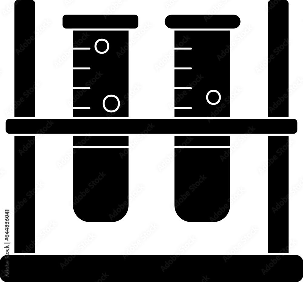 Glyph Style Test Tube Rack Icon Or Symbol. Glyph Style Test Tube Rack Icon Or Symbol.