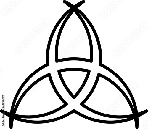 Horns Of Odin Black Outline Icon.