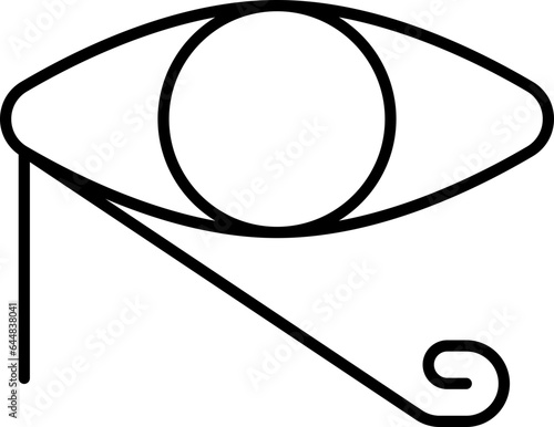Eye Of Ra Line Art Icon Or Symbol.