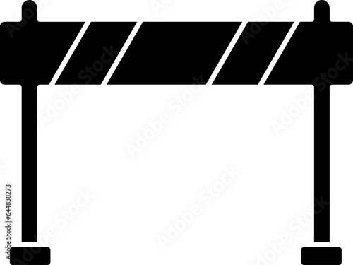 Barrier Icon In B&W Color.