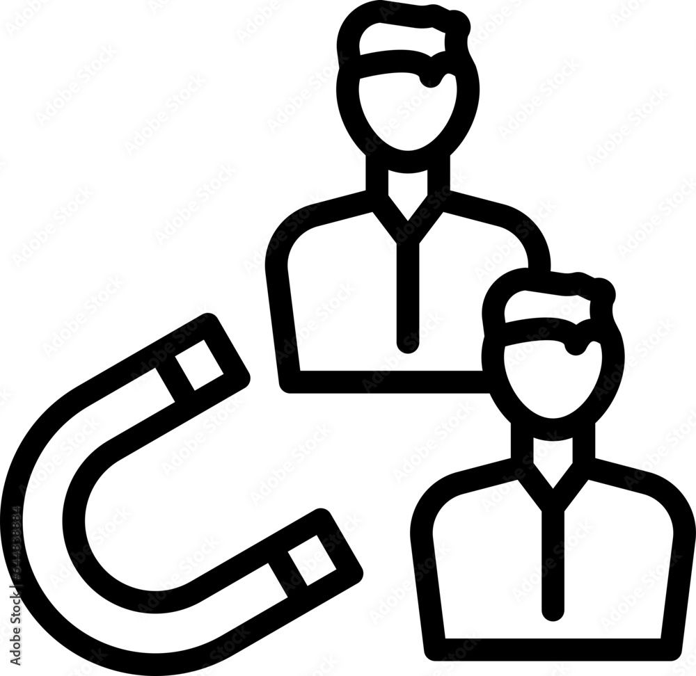 Customer Acquisition Icon In Outline Style. Customer Acquisition Icon In Outline Style.