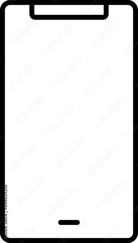 Illustration of Smartphone Icon In Thin line Art. Illustration of Smartphone Icon In Thin line Art.