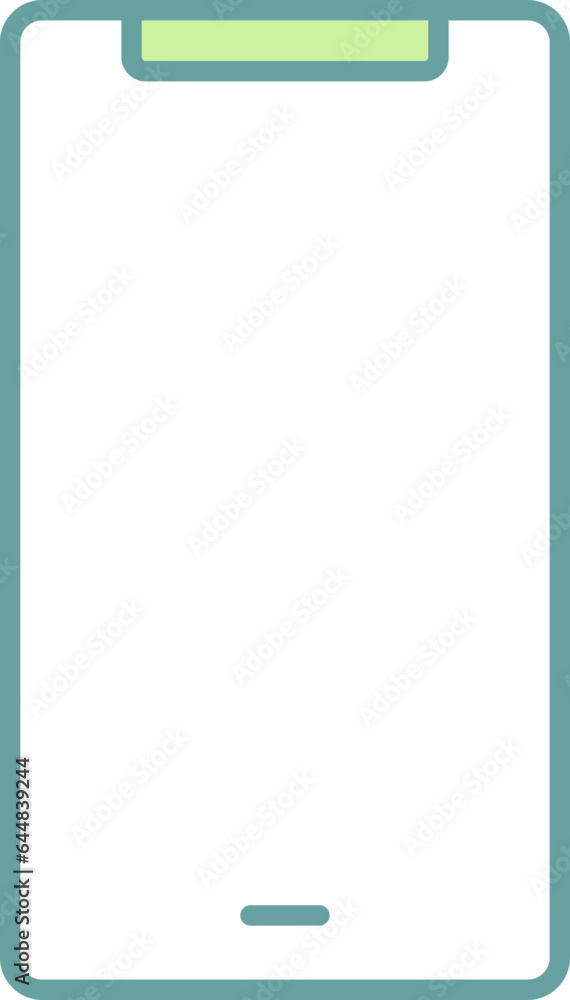 Illustration of Smartphone Icon In Green And White Color. Illustration of Smartphone Icon In Green And White Color.