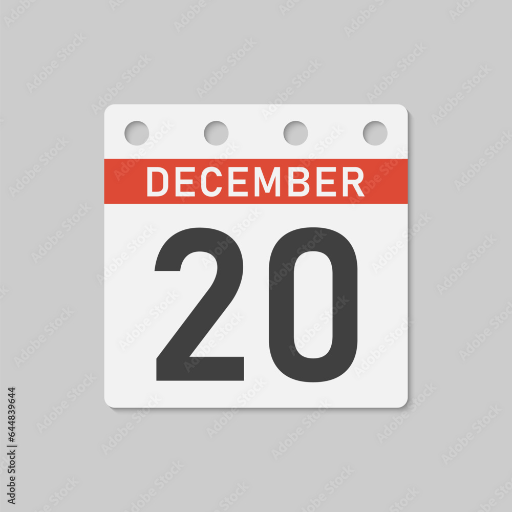 Icon page calendar day -201 December Icon page calendar day -201 December