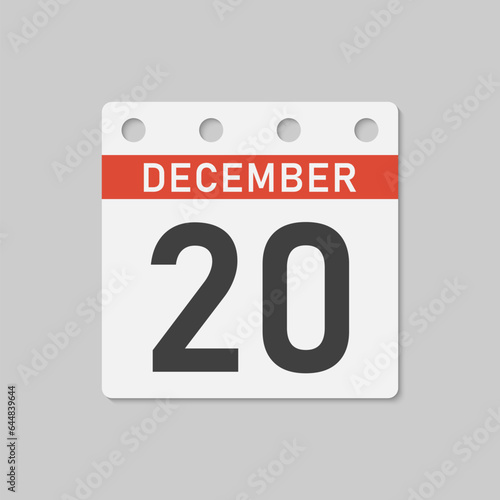 Icon page calendar day -201 December