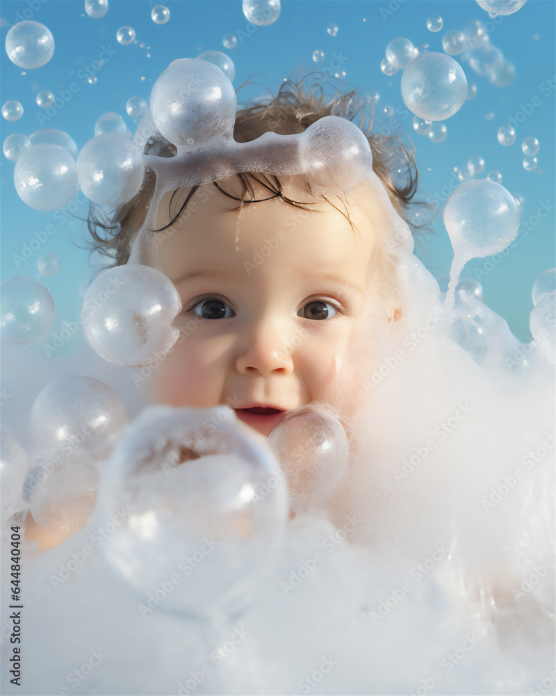 adorable baby enjoying bubble bath on international bubble bath day adorable baby enjoying bubble bath on international bubble bath day