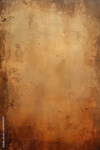 An old brown paper with some stains on it. Imaginary illustration. Grunge background.