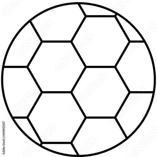 Football Icon In Black Outline.