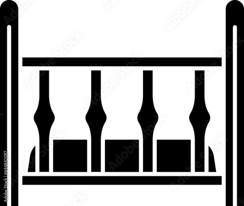 Crib Icon In Black And White Color.