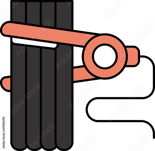 Hair Straightening Icon In Red And Gray Color.