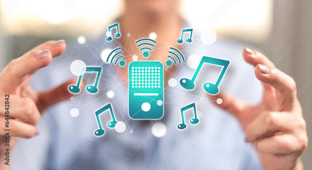 Concept of smart speaker Concept of smart speaker