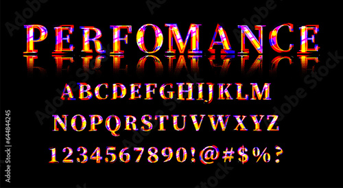 Glossy bubble font in Y2K style