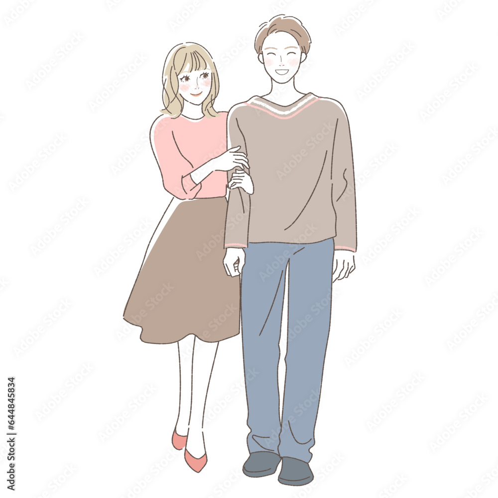 カップルのイラスト　全身