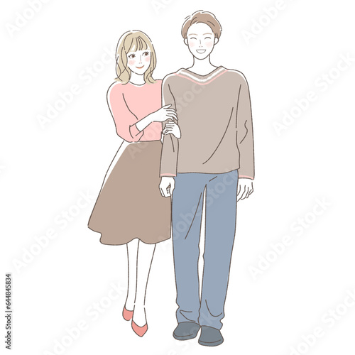 カップルのイラスト　全身