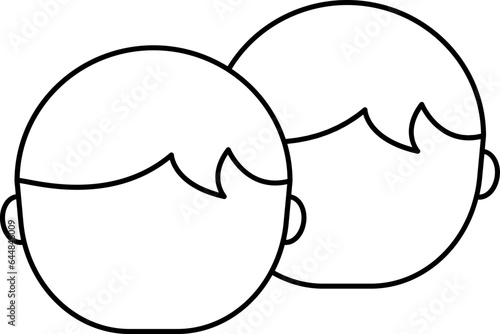 Gemini Icon Or Symbol In Stroke Style.