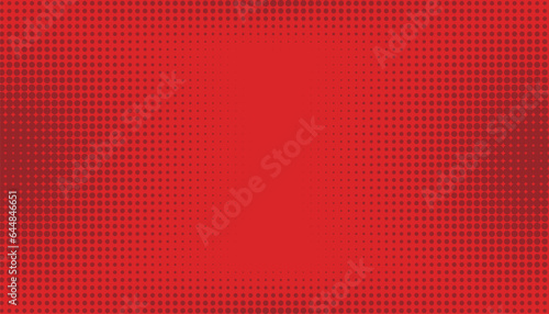 Red comic halfton background vector