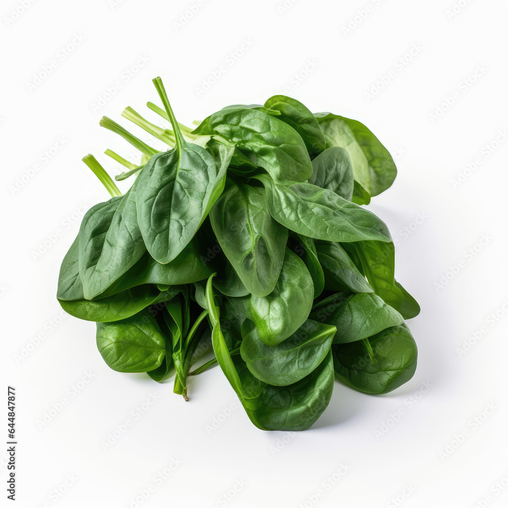 fresh spinach leaves on white fresh spinach leaves on white