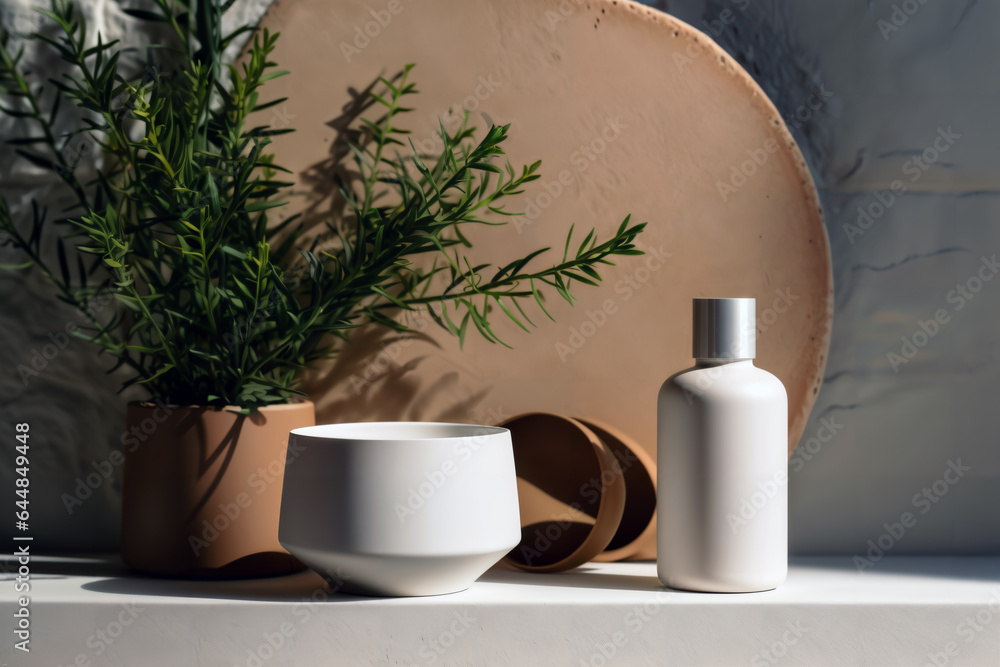 cosmetic products on a table next to a table with flowers and a flower stand.Created with generative Ai technology.
cosmetic products on a table next to a table with flowers and a flower stand.Created with generative Ai technology.