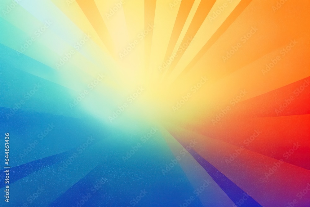 Obraz premium Retro 70s Grainy abstract with rays.