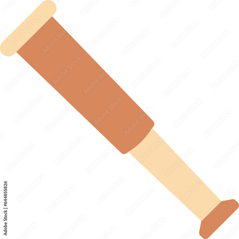 Isolated Spyglas Icon In Brown Color. Isolated Spyglas Icon In Brown Color.