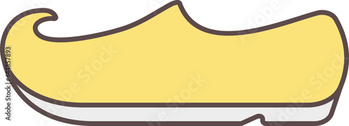 Yellow Traditional Jutti (Shoes) Flat Icon. photo
