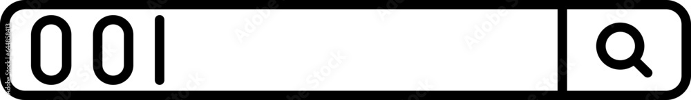 Black Outline Searching Box Icon Or Symbol. Black Outline Searching Box Icon Or Symbol.