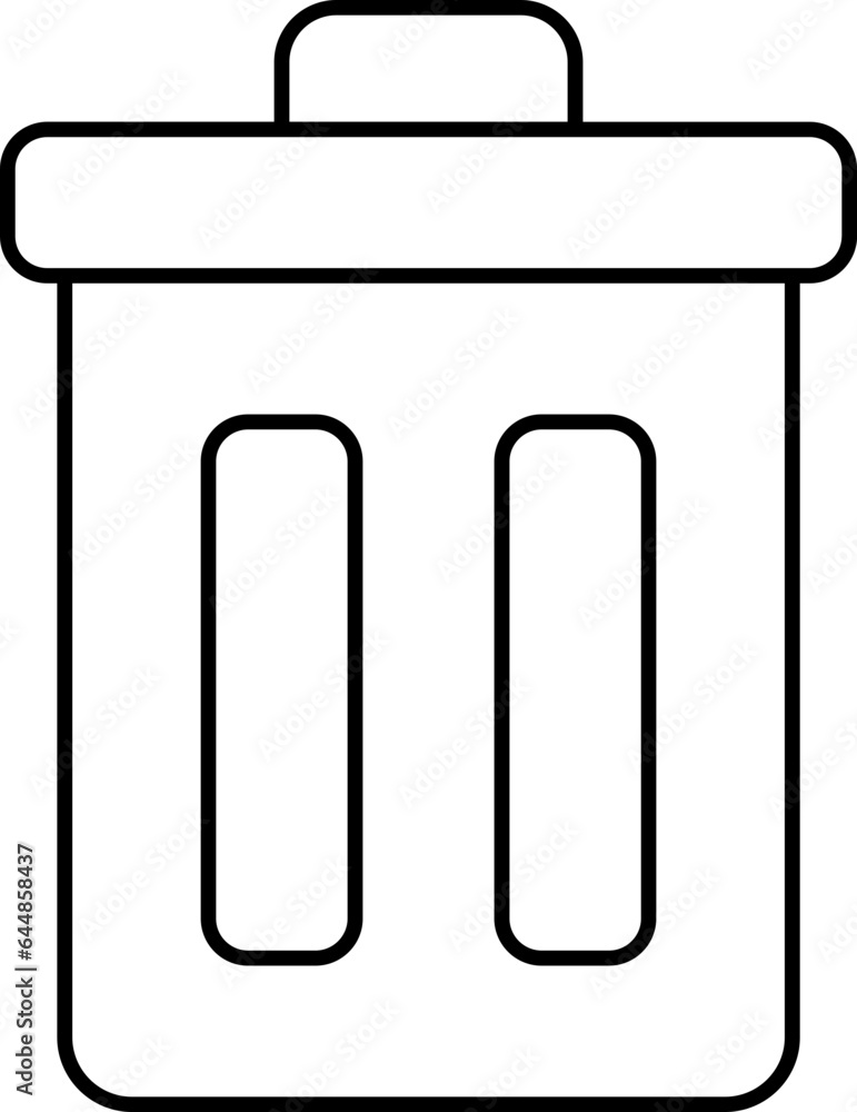 Black Stroke Delete Icon Or Symbol. Black Stroke Delete Icon Or Symbol.