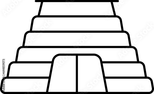 Cradle Of Humankind Black Thin Line Art Icon.