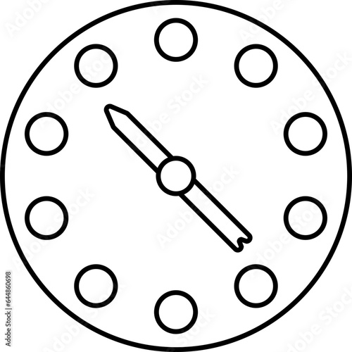 Black Stroke Illustration Of Spinner Icon.