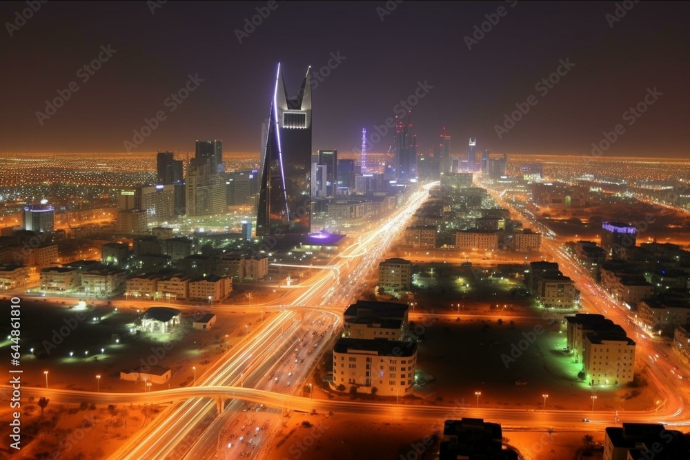 Beautiful city in Saudi Arabia. Generative AI