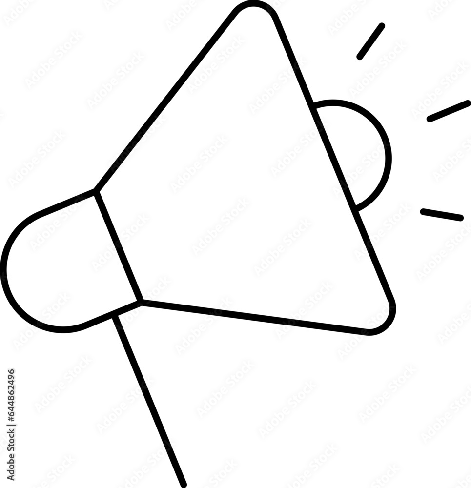 Black Outline Loud Speaker Icon. Black Outline Loud Speaker Icon.