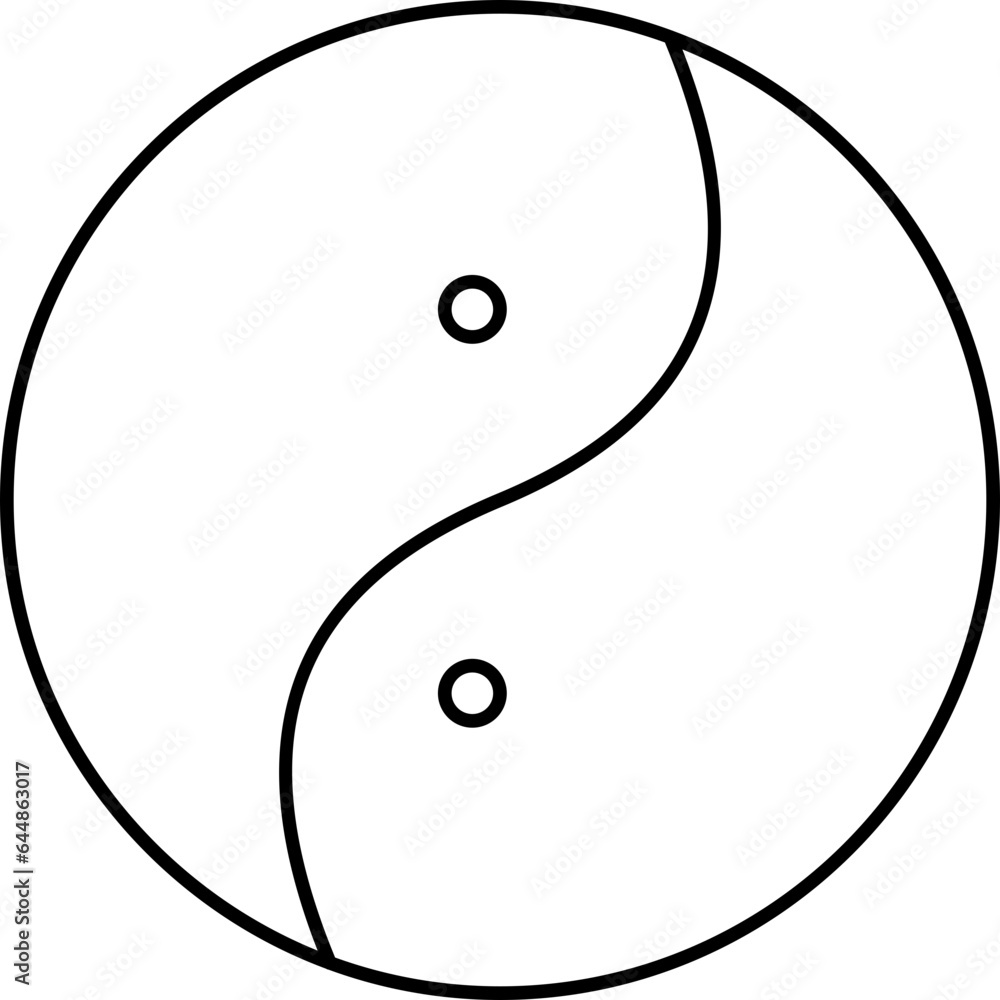 Black Linear Style Peace Icon Or Symbol. Black Linear Style Peace Icon Or Symbol.
