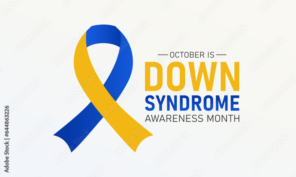 Down syndrome awareness month is observed every year in october. October is down syndrome awareness month. Vector template for banner, greeting card, poster with background. Vector illustration. Down syndrome awareness month is observed every year in october. October is down syndrome awareness month. Vector template for banner, greeting card, poster with background. Vector illustration.