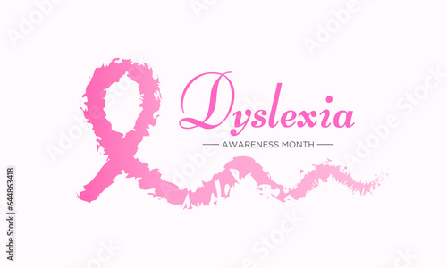 Dyslexia awareness month is observed every year in october. Vector illustration of dyslexia awareness month in aims to support those with this learning difficulty. Vector illustration.