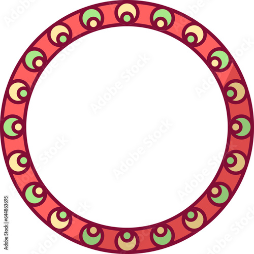 Crescent Moon Ethnic Bangles Colorful Icon.