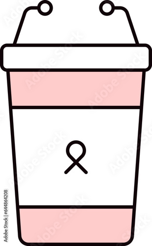 Pink And White Illustration Of Female Symbol Podium Icon.