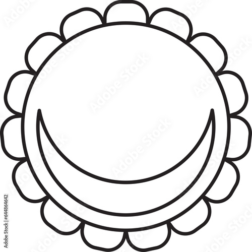 Illustration Of swadhisthana Icon In Thin Line Art.