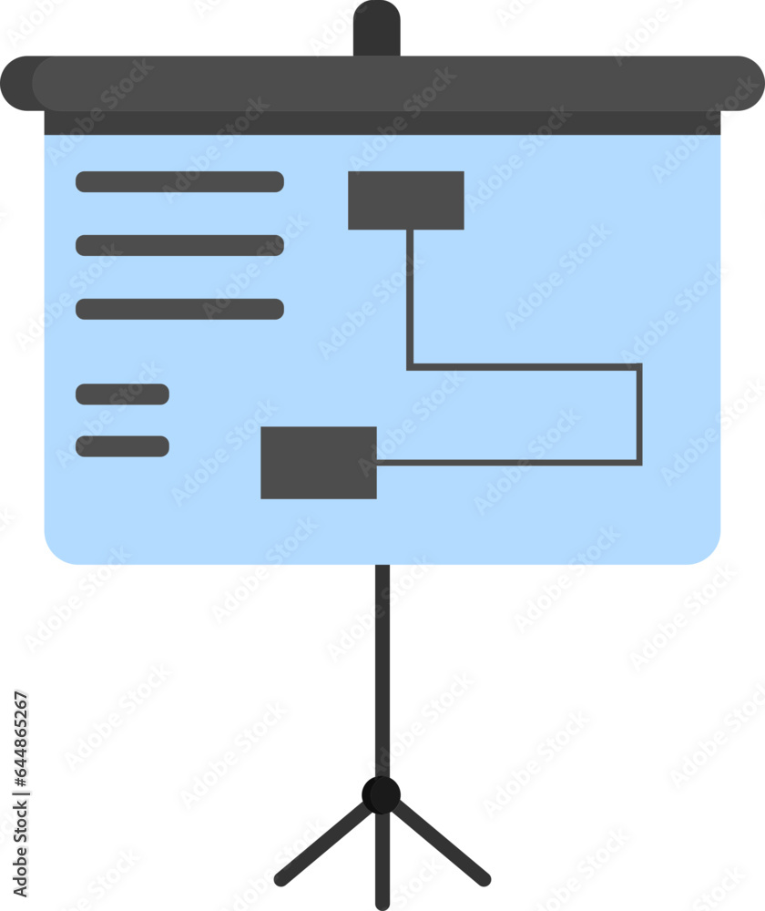 Presentation Stand Board Icon In Blue And Black Color. Presentation Stand Board Icon In Blue And Black Color.
