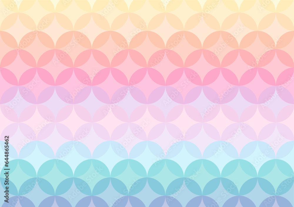 Seamless retro texture with circles. Sweet color.