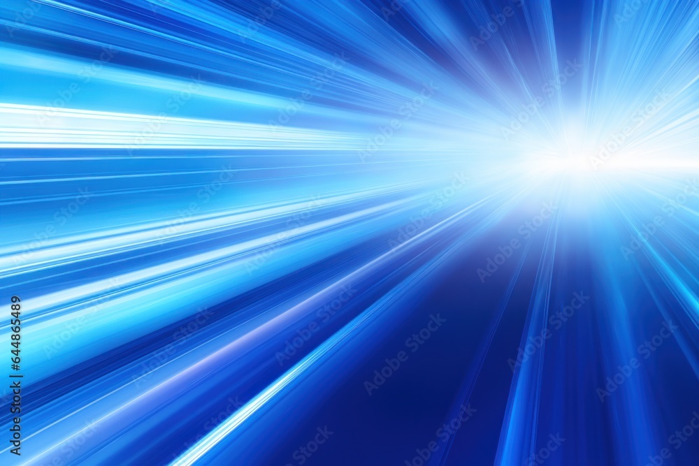 Fast moving blue light with motion blur, stripes, background Fast moving blue light with motion blur, stripes, background