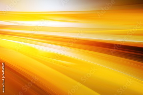 Fast moving yellow light with motion blur, stripes, background